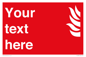 Custom Fire Equipment sign with General fire symbol